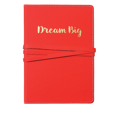 Picture of CHARMIES A5 CORAL PU LEATHER JOURNAL DREAM BIG