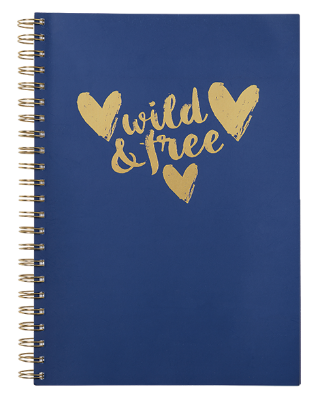 Picture of CHARMIES A4 NAVY 5 SUBJECT NOTEBOOK WILD & FREE - PACK OF 2