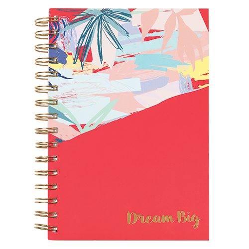 Picture of CHARMIES A5 CORAL 5 SUBJECT SPIRAL NOTEBOOK  - PACK OF 2