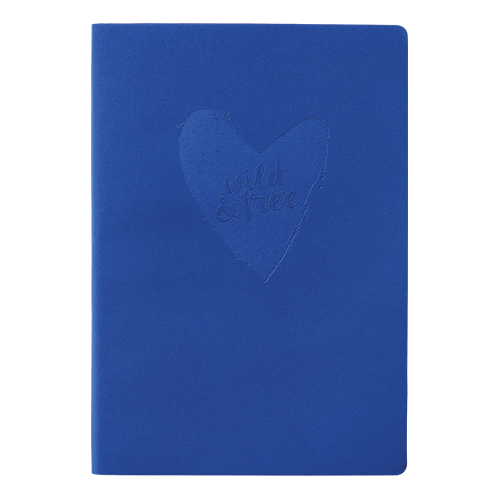 Picture of CHARMIES A5 NAVY PU LEATHER  WILD & FREE JOURNAL