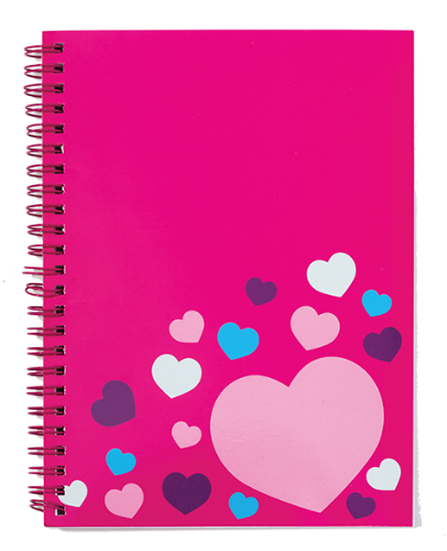 Picture of CHARMIES A5 NOTEBOOK HEARTS - PACK OF 2