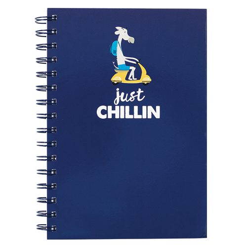 Picture of CHARMIES A5 NAVY NOTEBOOK 5 SUBJECT SPIRAL JUST CHILLIN - PACK OF 2