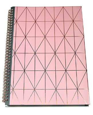 Picture of CHARMIES A4 NOTEBOOK 5 SUBJECT PINK GEO - PACK OF 2