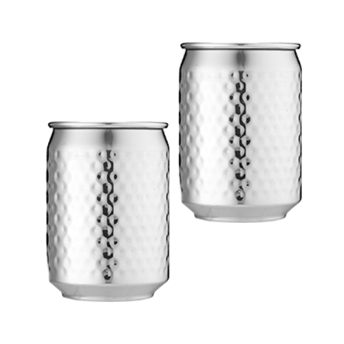 Picture of Hammered Tumbler 2pc Silver 400ml