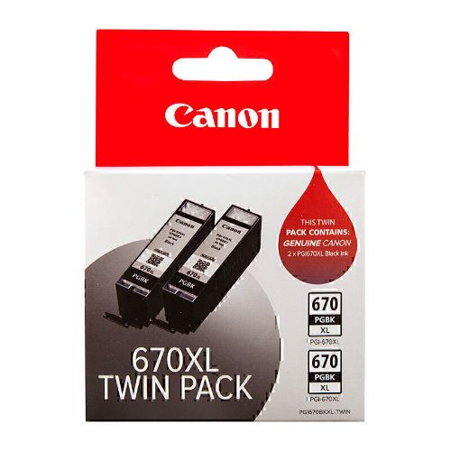 Picture of CANON 670XL TWIN PACK BLACK