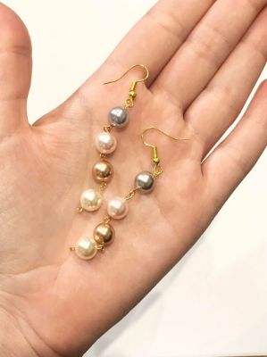 Picture of Swarovski Coloured Pearl Earrings