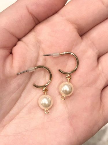 Picture of Pearl Hoop Earrings