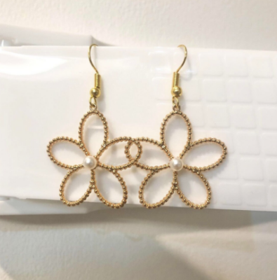 Picture of Gold Flower Earrings