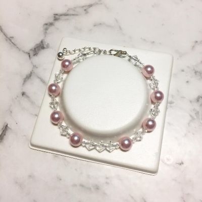 Picture of Swarovski Pearl Bracelets - Pink