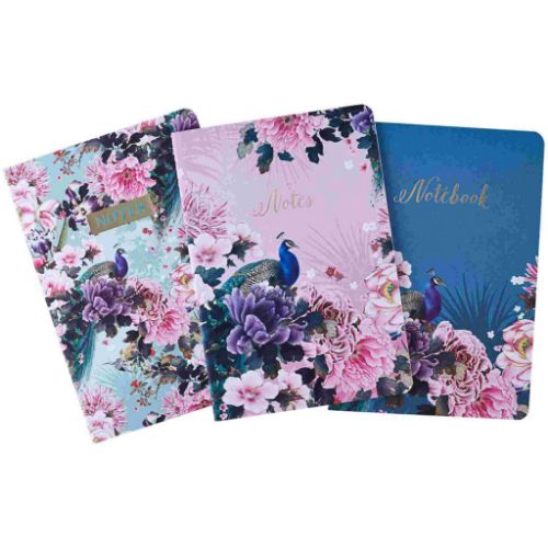 Picture of Notebook A5 Set Of 3 Peacock