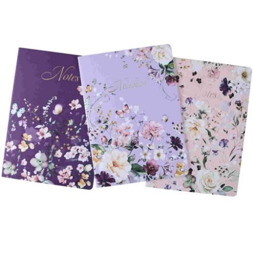 Picture of Notebook A4 Set Of 3 Fleur