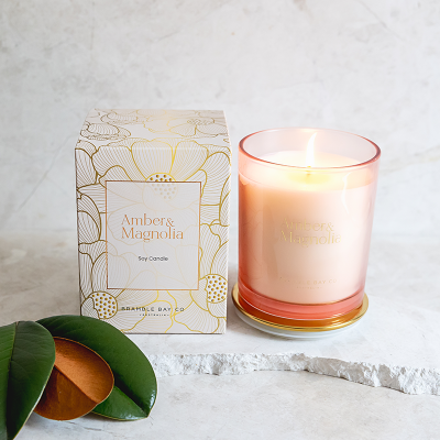Picture of Elegance Candle Amber Magnolia 300g