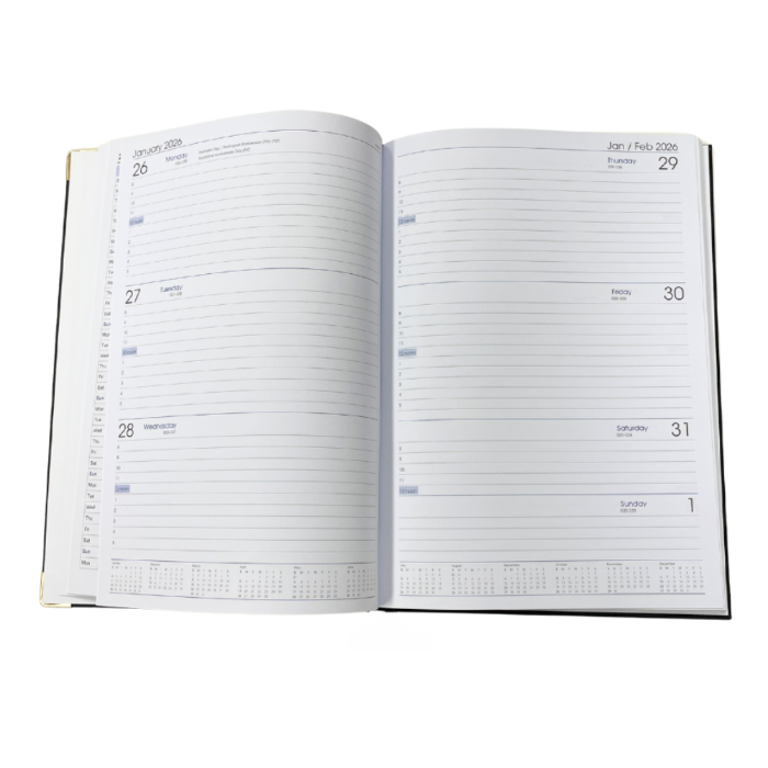 Picture of TLC Diary A5 WTV Black 2026