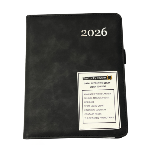 Picture of TLC Diary A4 Wiro WTV Black 2026