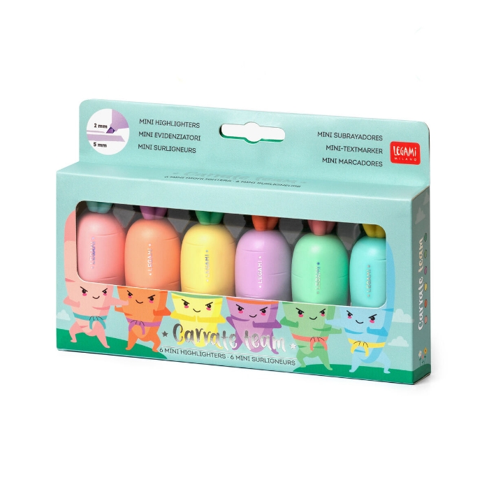Picture of Legami Set Of 6 Mini Highlighters - Carrate Team