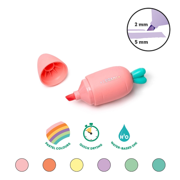 Picture of Legami Set Of 6 Mini Highlighters - Carrate Team