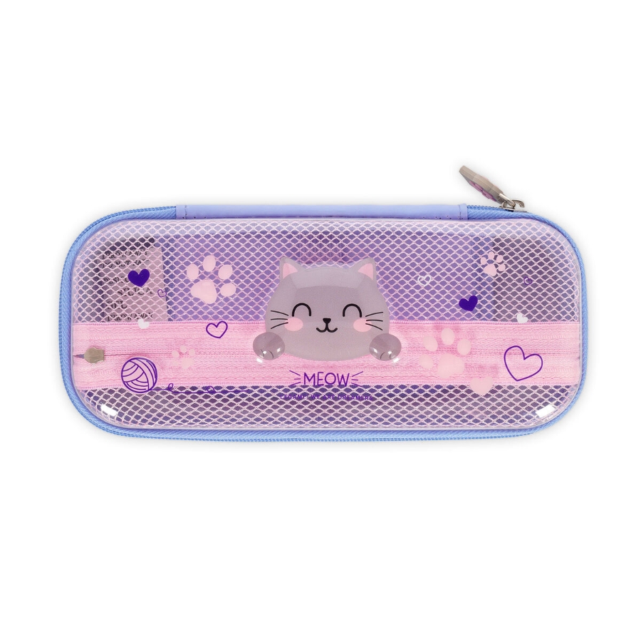 Picture of Legami Kitty Rigid Transparent Pencil Case