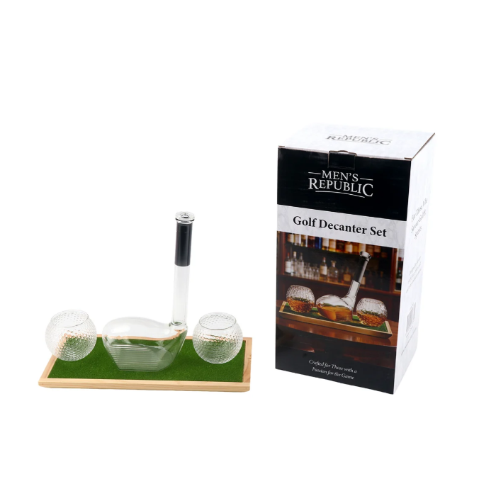 Picture of Men's Republic Globe Whiskey Decanter - 2 glasses