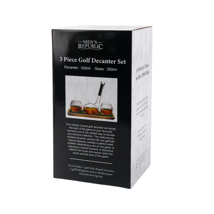 Picture of Men's Republic Globe Whiskey Decanter - 2 glasses