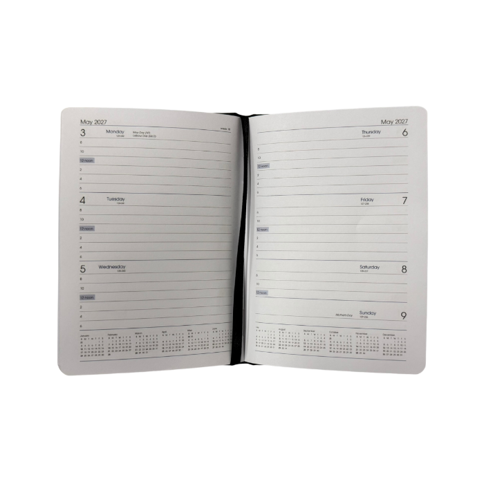 Picture of TLC Diary A6 PU WTV Black 2027