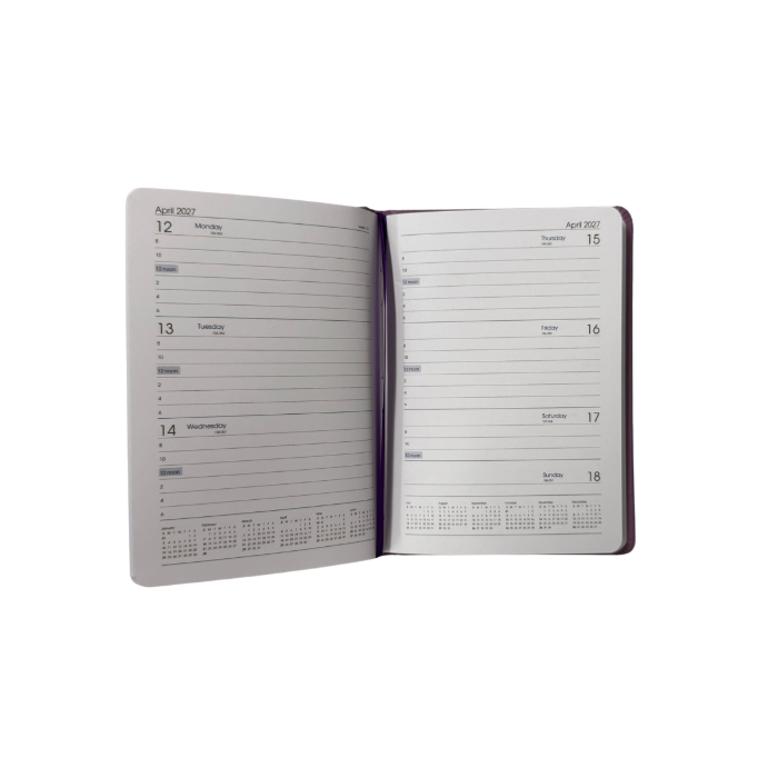Picture of TLC Diary A6 PU WTV Purple 2027